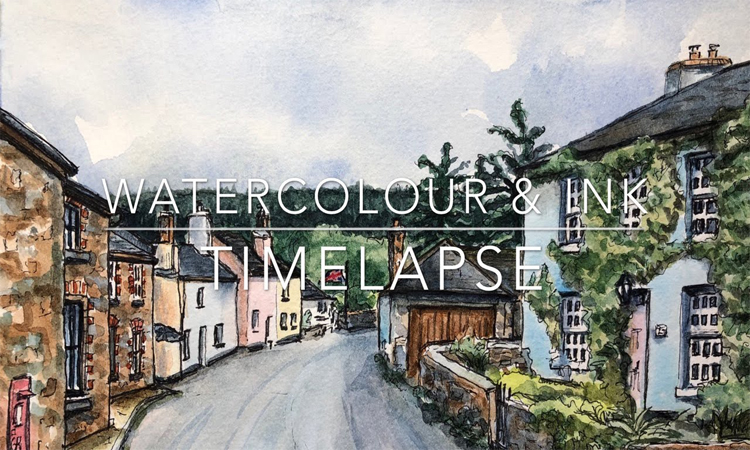 “Grace in the Gutter” by David Knopfler & Watercolor Time-Lapse Video by Leslie Stroz