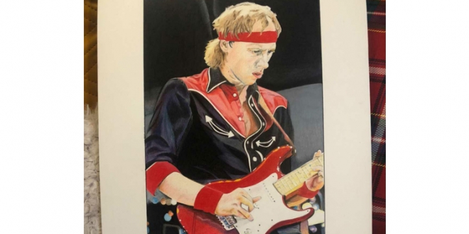 Second Special Colored Portrait of Mark Knopfler by Sonia Figueiredo!