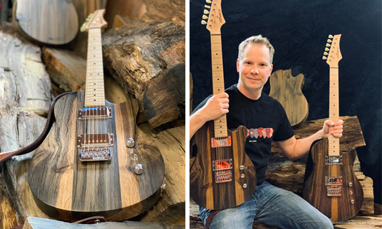 Greg Fleming built his Tidebreaker guitars using wood from a shipwreck found in Renews Harbour.