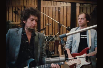 Rare Footage of Bob Dylan Recording “License to Kill” with Mark Knopfler & Alan Clark