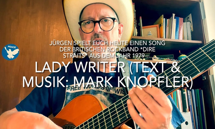 Acoustic Cover Video of "Lady Writer" by German Musician Jurgen Fastje