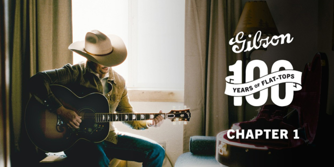 Gibson flat-top acoustic guitars from 100 years of guitar history