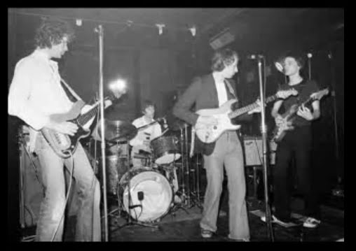 John Illsley, Pick Withers, Mark Knopfler and David Knopfler performing at the Tramshed in Woolwich in 1977.